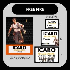Arquivo de Corte Etiqueta Escolar Freefire 2 Arquivo de Corte Etiqueta Escolar Freefire
