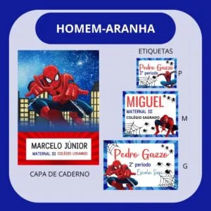 Arquivo de Corte Etiqueta Escolar Homem Aranha 2 Arquivo de Corte Etiqueta Escolar Homem Aranha