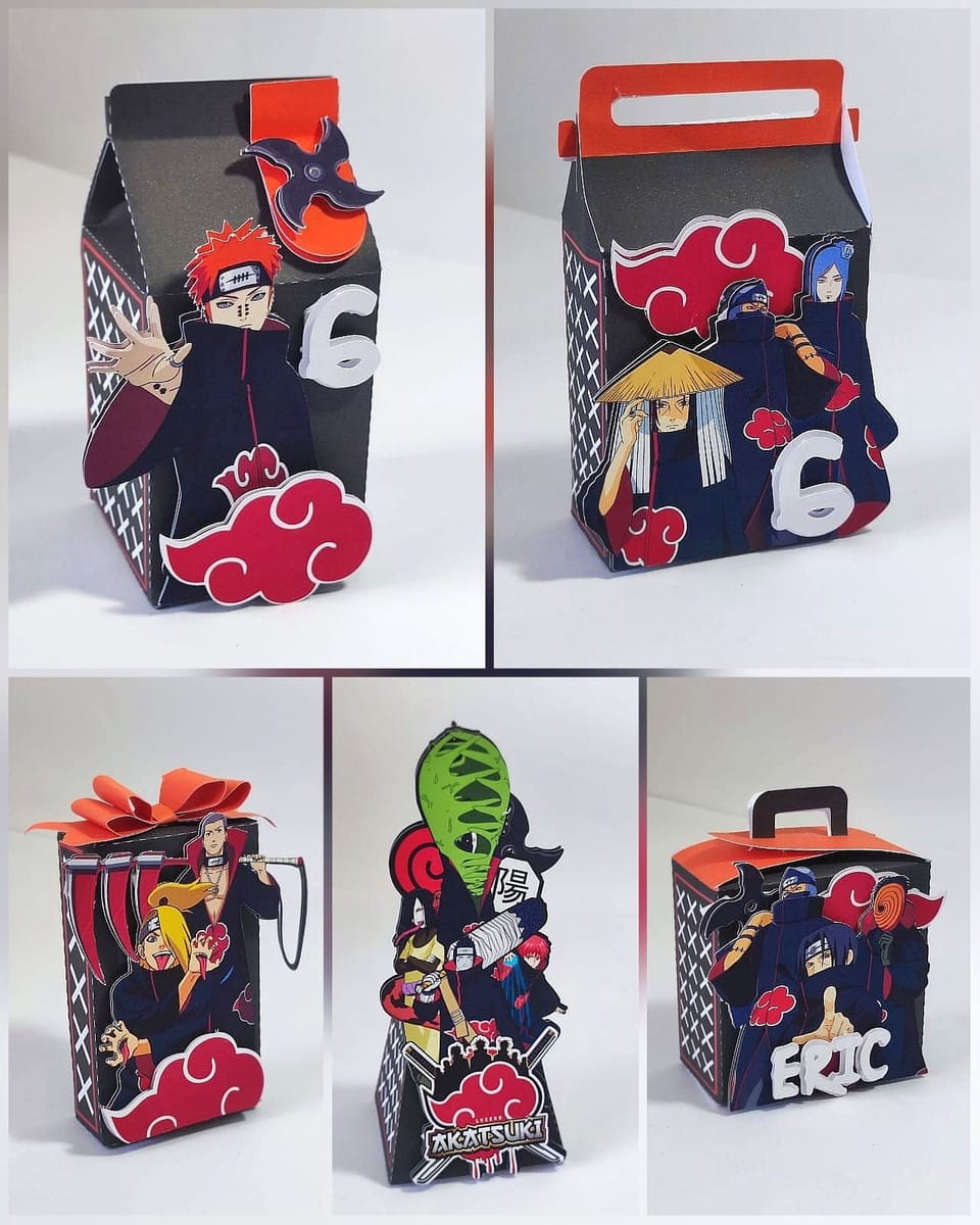 Arquivo de Corte Festa Akatsuki em Studio e PDF para Decorar 1 Arquivo de Corte Festa Akatsuki em Studio e PDF para Decorar