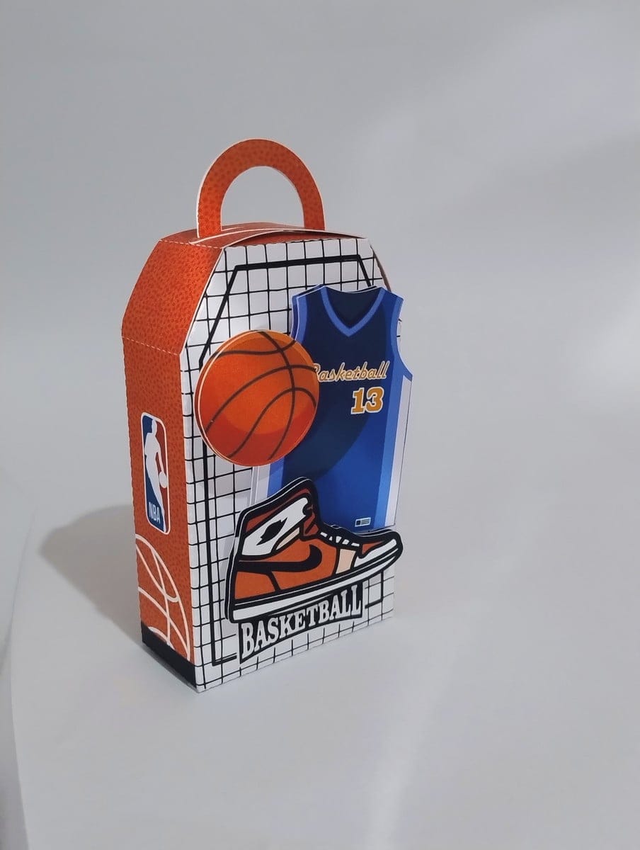Kit Festa Basquete Arquivo de Corte Studio e PDF para Montar 2 Kit Festa Basquete Arquivo de Corte Studio e PDF para Montar - Imagem 2