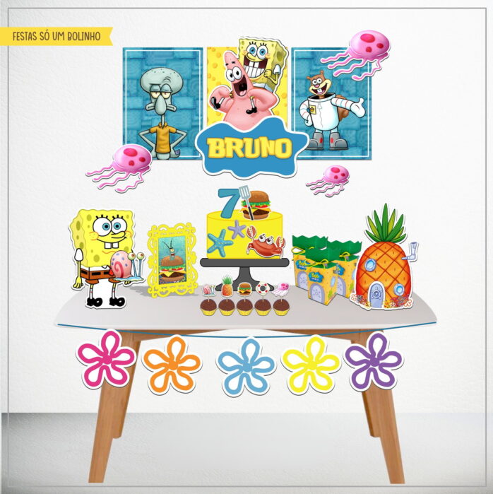 arquivo de corte festa bob esponja studio e pdf