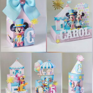 Arquivo de Corte Circo Candy com Mickey e Minnie para Festa 20 arquivo de corte festa circo candy mickey studio e pdf