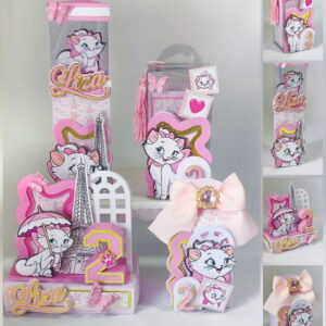 Arquivo de Corte Gatinha Marie para Lembrancinhas Luxo 4 arquivo de corte festa gatinha marie luxo studio e pdf