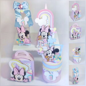 Kit Arquivo de Corte Festa Minnie Baby em Studio e PDF 26 arquivo de corte festa minnie baby studio e pdf