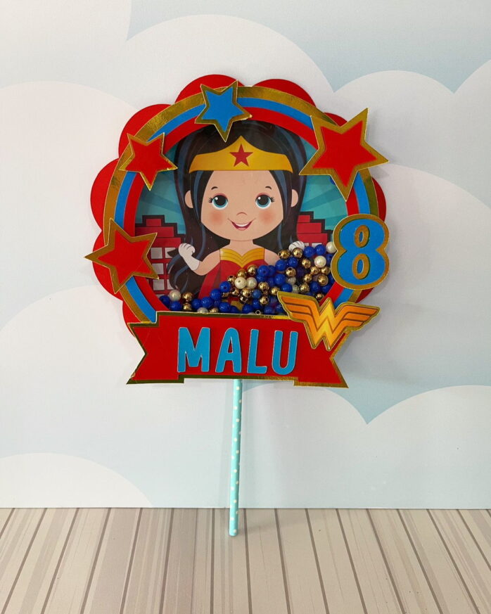 Arquivo de Corte Festa Mulher Maravilha Cute - Studio e pdf