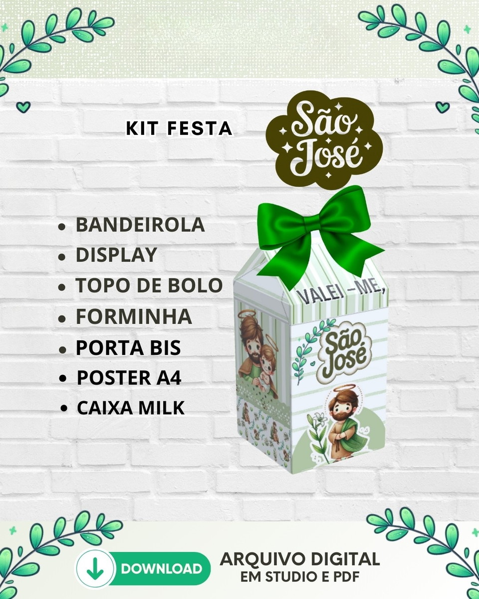 Arquivo de Corte Festa São José em Studio e PDF 2 Arquivo de Corte Festa São José em Studio e PDF - Imagem 2