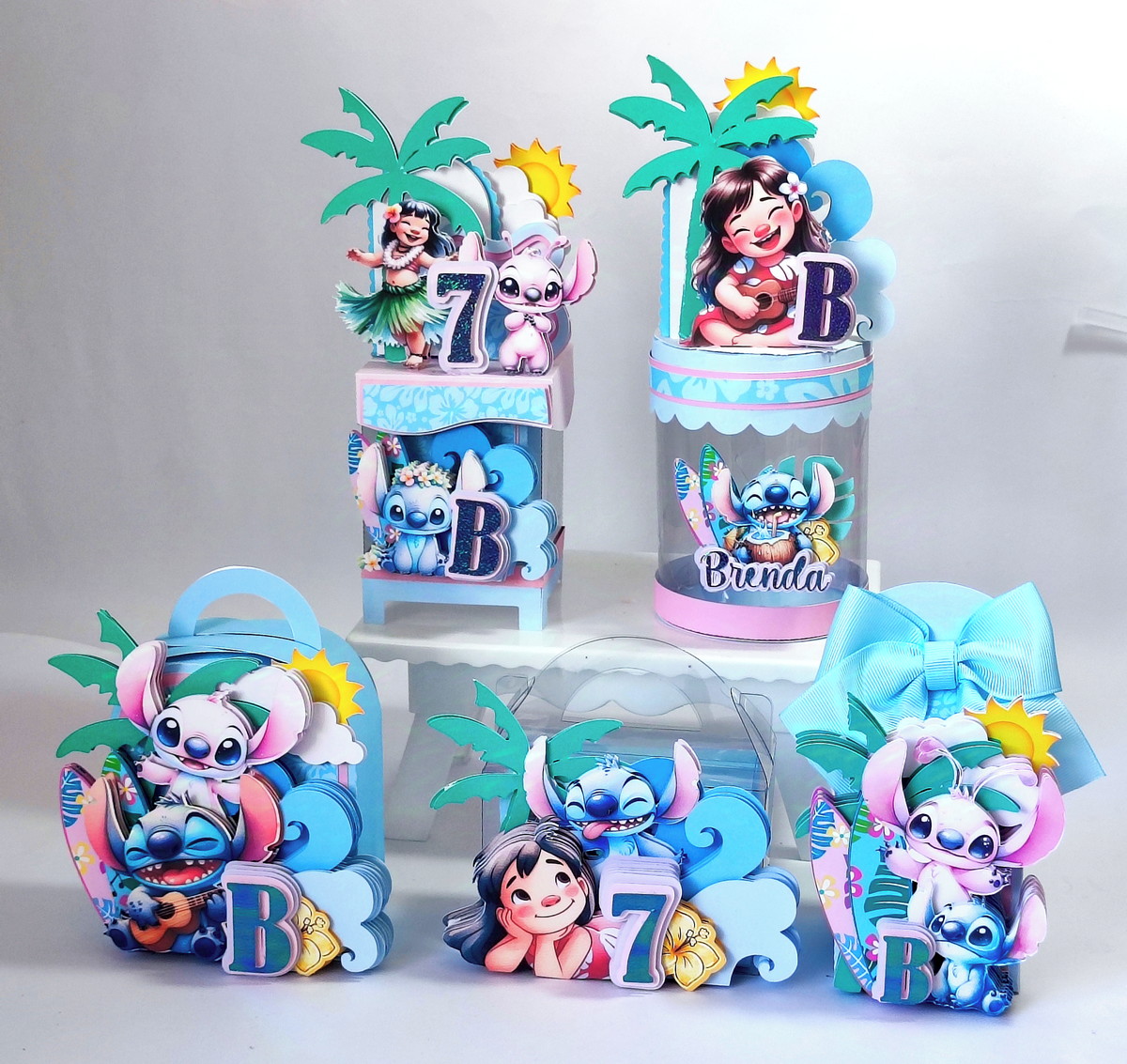 Kit Arquivo de Corte Festa Stitch Aquarela Luxo 1 Kit Arquivo de Corte Festa Stitch Aquarela Luxo