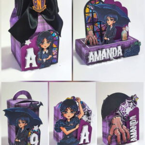 Arquivo de Corte Wandinha Roxo para Festa Infantil 15 arquivo de corte festa wandinha roxo studio e pdf