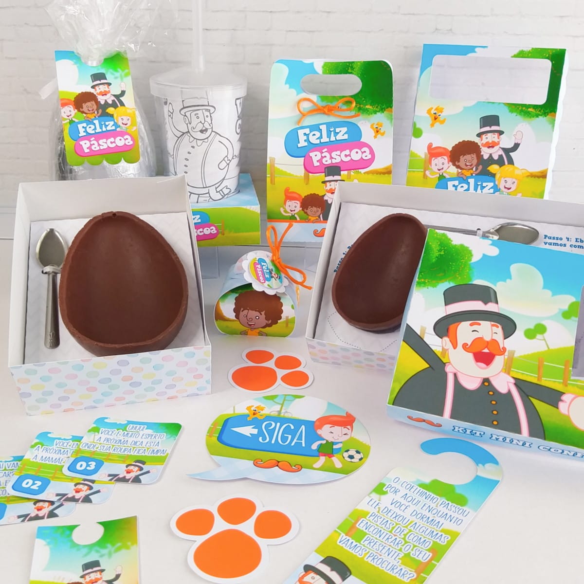 17 Kits de Corte Páscoa Arquivo Digital 4 Designs de kit Páscoa com embalagens, caixas para ovos, personagens e atividades.