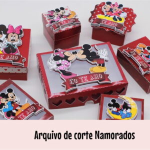 arquivo de corte namorados mickey e minie png e pdf arte digital