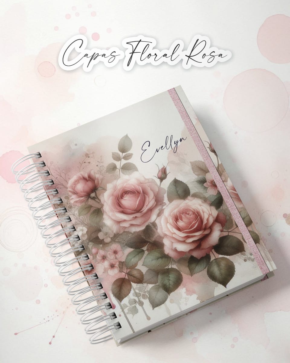 Pack Capas Florais A5 Digital com Aquarela e Borboletas 3 Pack Capas Florais A5 Digital com Aquarela e Borboletas - Imagem 3