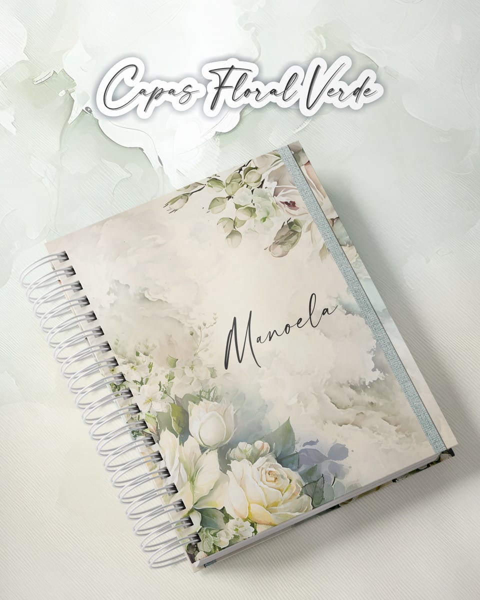 Pack Capas Florais A5 Digital com Aquarela e Borboletas 4 Pack Capas Florais A5 Digital com Aquarela e Borboletas - Imagem 4