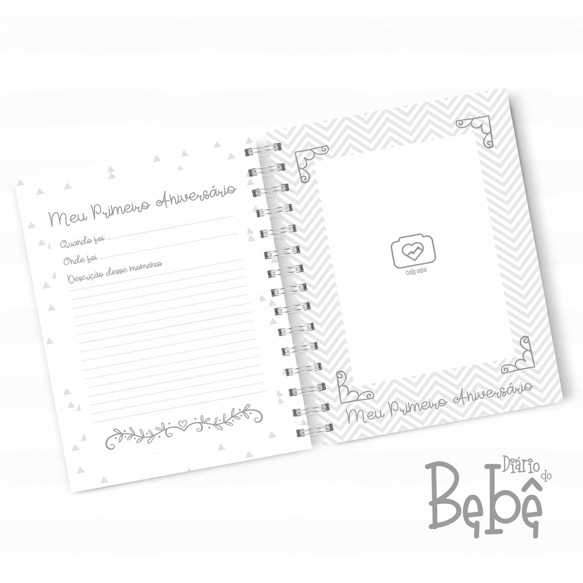 Diário do Bebê Personalizado com 102 Páginas A5 3 Diário do Bebê Personalizado com 102 Páginas A5 - Imagem 3