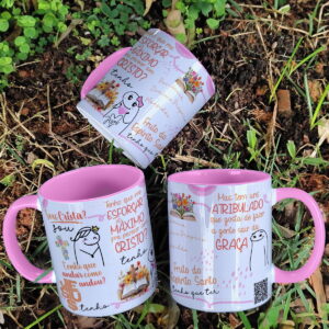Arquivo Digital Arte Caneca Cristã Flork para Sublimação