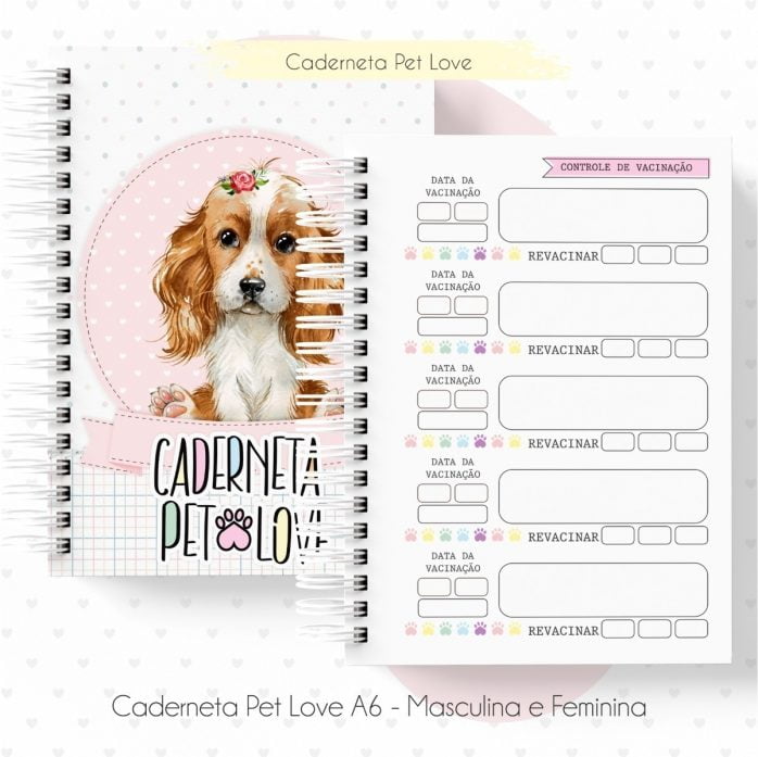 Arquivo Digital  Caderneta Para Pet Miolo E Capa Pdf E Jpg