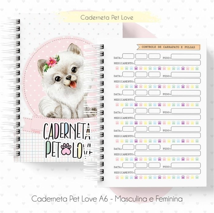 Arquivo Digital  Caderneta Para Pet Miolo E Capa Pdf E Jpg