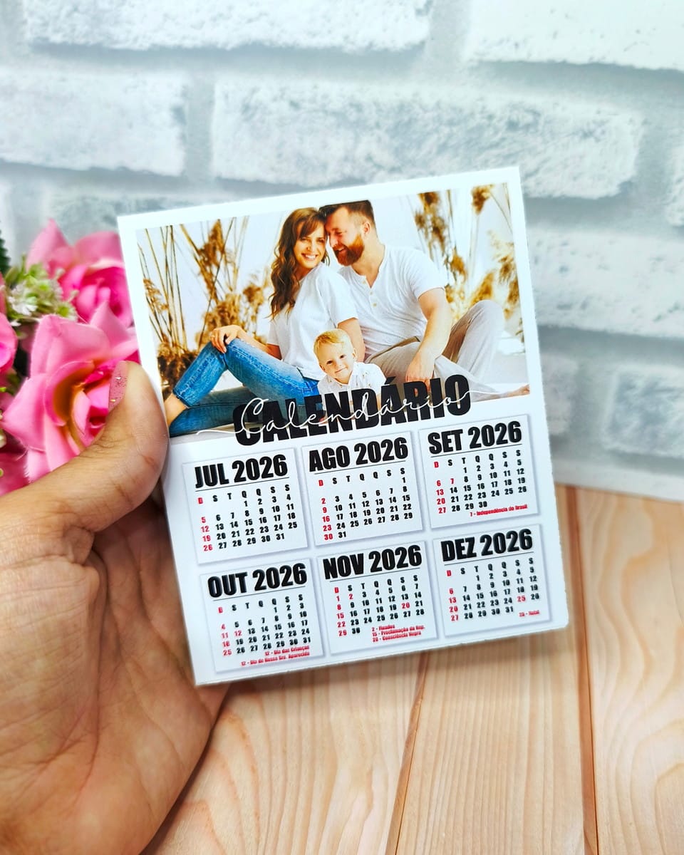 Calendário 2026 Personalizado com Fotos 2 Calendário 2026 Personalizado com Fotos - Imagem 2