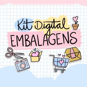 Arquivo Digital Elementos Para Embalagens Fofas Cute Amáveis