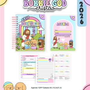 Kit Encadernação Bobbie Goods Cristão Menina Digital 14 arquivo digital encadernacao bobbie goods cristao menina