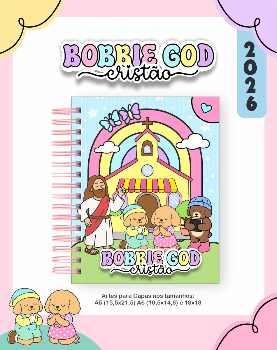 Kit Encadernação Bobbie Goods Cristão Menina Digital 4 Kit Encadernação Bobbie Goods Cristão Menina Digital - Imagem 4