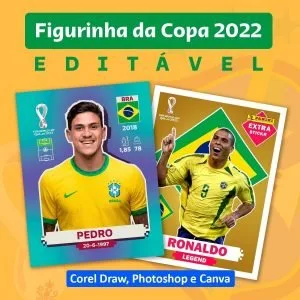 Arquivo Digital Figurinha Da Copa Canva Photoshop E Corel