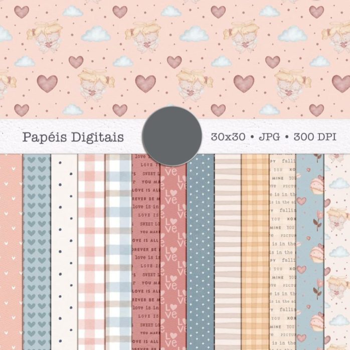 Arquivo Digital Namorados Cupidos Anjos Figuras Frases Fofas