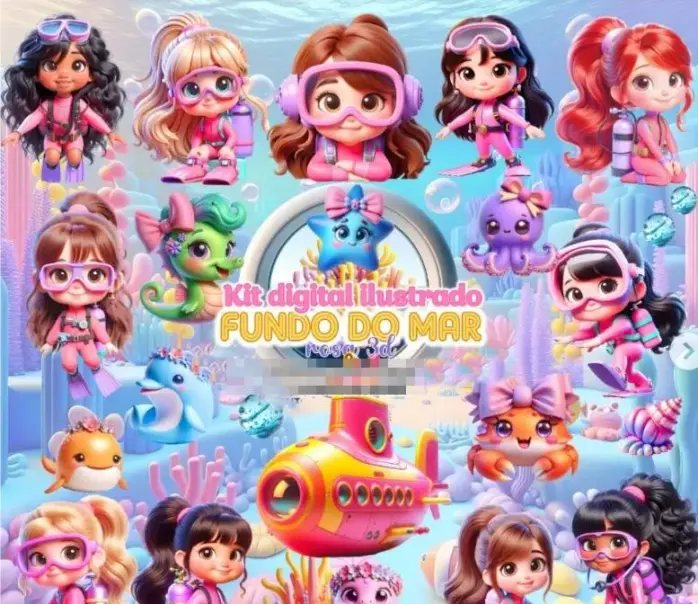 Arquivo Digital Tema Marinho Rosa Para Sublimacao