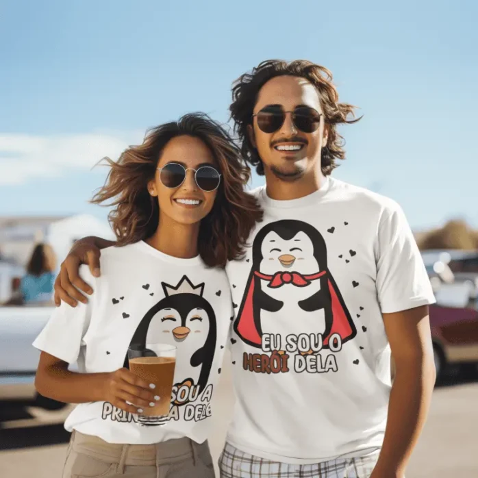 Arquivo Editável para Canecas e Camisas - Tema Pinguins