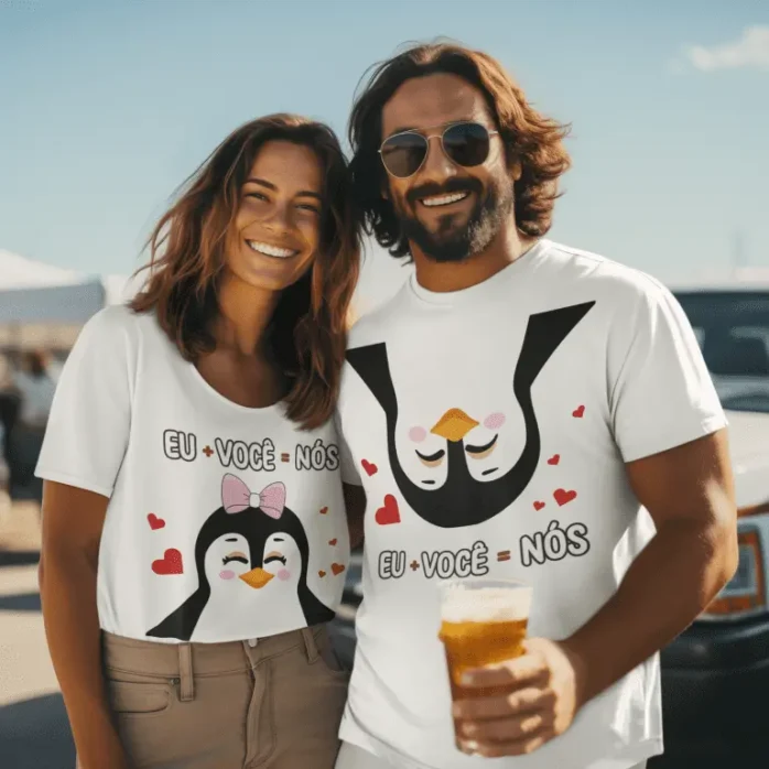 Arquivo Editável para Canecas e Camisas - Tema Pinguins