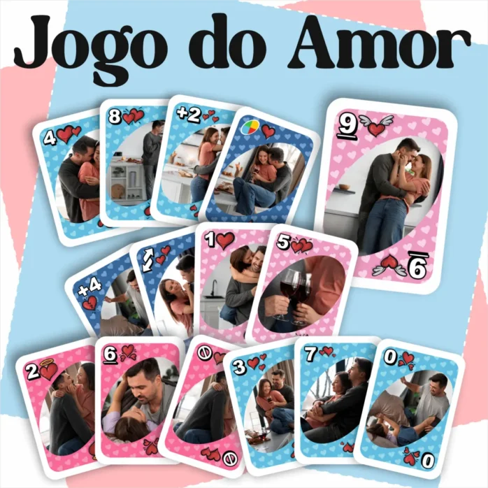 Arquivo Editável UNO Amoroso - Personalize para o Dia dos Namorados