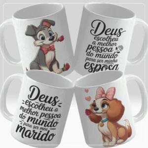 Arquivo JPG com 16 Artes de Canecas - Amor e Diversão