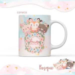 Arquivo Kit Sublimação Bosque Menina