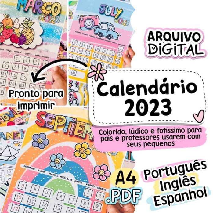 Arquivo PDF Calendário 2023 Infantil Atividade Pedagógica