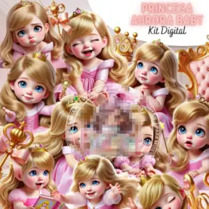Arquivo PNG Aurora Bebê Fofo para Sublimação 4 Arquivo PNG Aurora Bebê Fofo para Sublimação