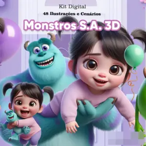 Arquivo PNG Monstros SA 3D para Papelaria e Scrapbook Criativo 11 Arquivo PNG Monstros SA 3D para Papelaria e Scrapbook Criativo