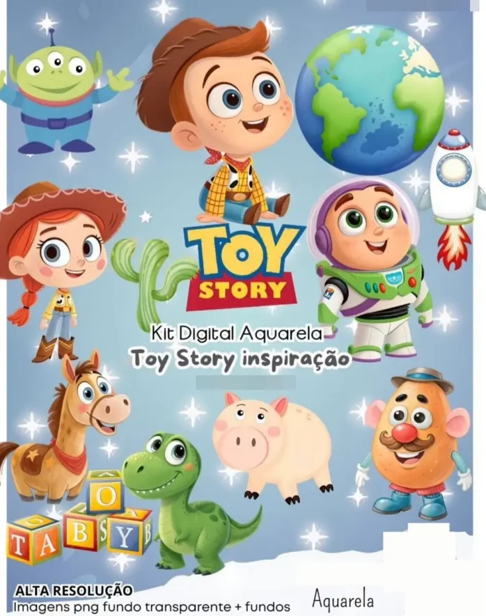 Arquivo PNG Toy Story Aquarela - Crie Lembranças Únicas