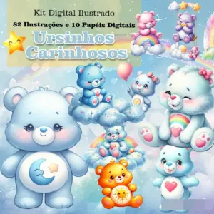 Arquivo PNG Ursinhos Fofos para Personalizados Digitais