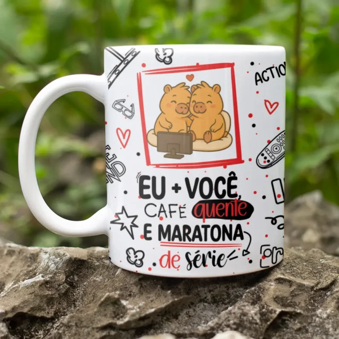 Arquivos de Arte Capivara para Sublimação em Canecas