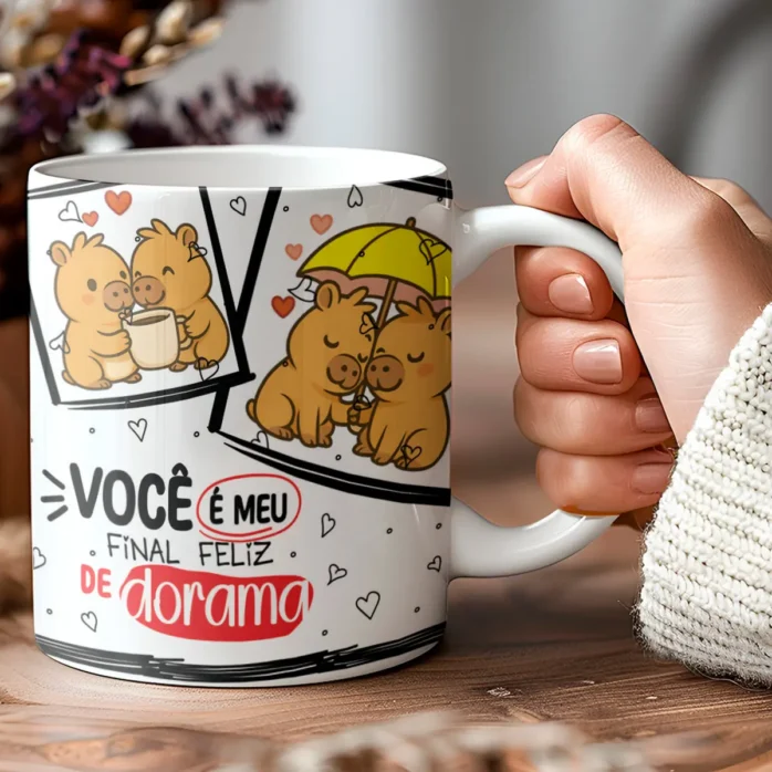 Arquivos de Arte Capivara para Sublimação em Canecas