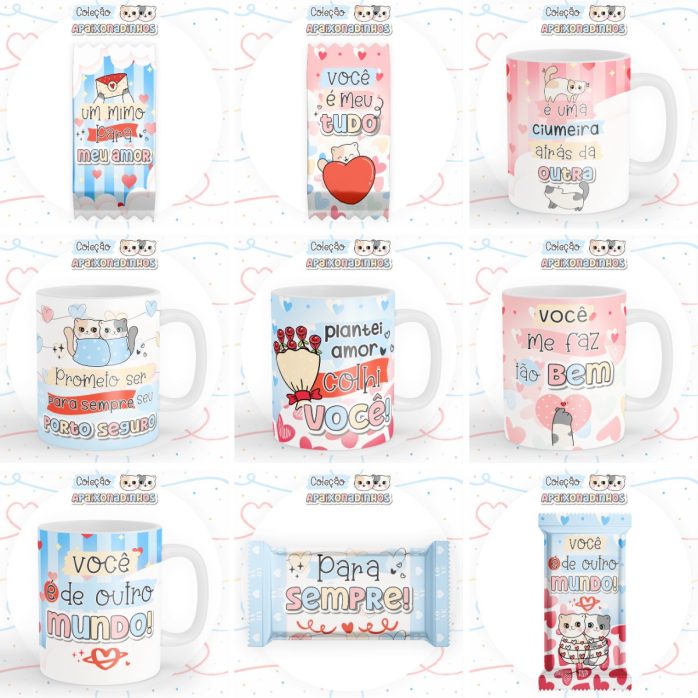 Arquivos De Corte Dia Dos Namorados Lettering Caneca Cards