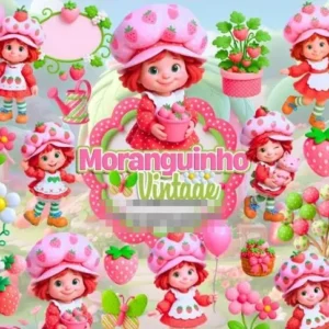 Arquivos de Papelaria Moranguinho Vintage - Kit PNG