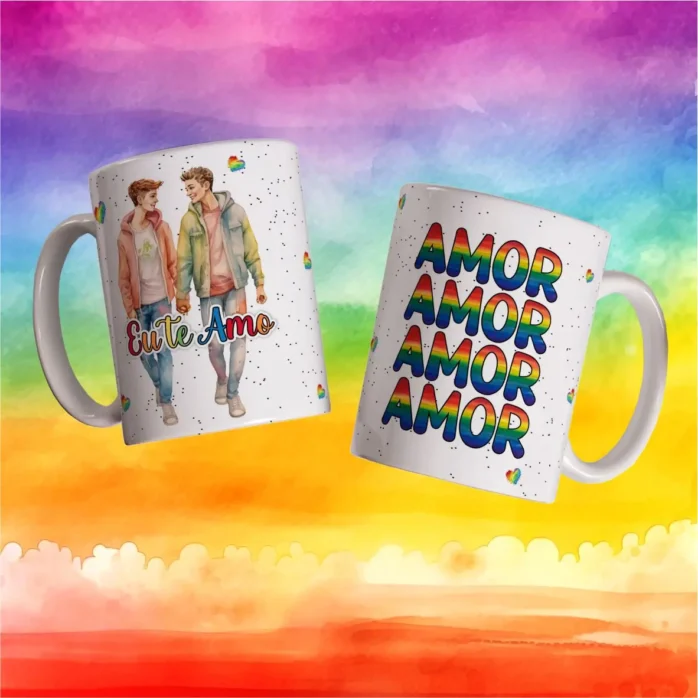Arquivos Editáveis p/ Canecas Românticas - Dia dos Namorados