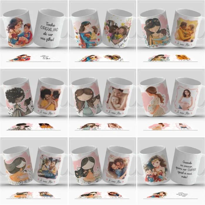Arquivos em JPG para Canecas do Dia das Mães - Criativos e Únicos