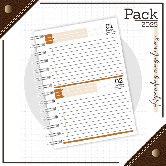 Arquivos Encadernação Caderno Couro Laranja