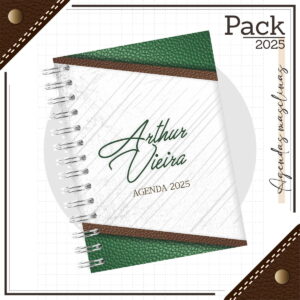 Arquivos Encadernação Caderno Couro Verde