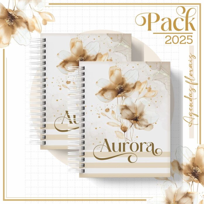 Arquivos Encadernação Caderno Floral Gold