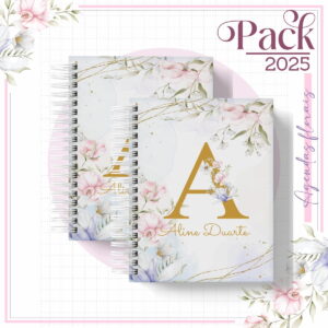 Arquivos Encadernação Caderno Floral Lilás