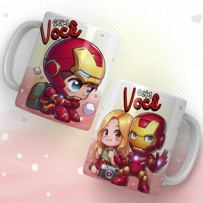 Arquivos JPG para Caneca - Dia dos Namorados Heróis