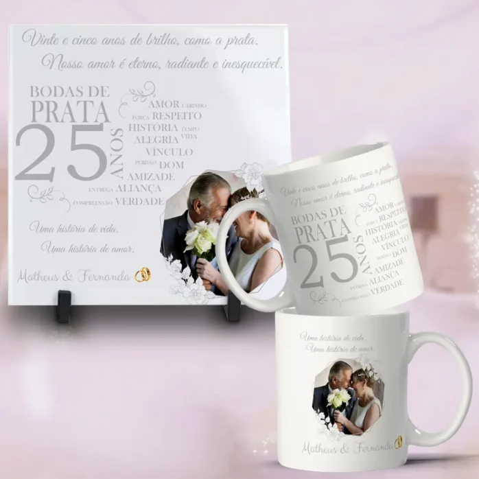 Arquivos para Sublimação em Caneca - Bodas de Casamento