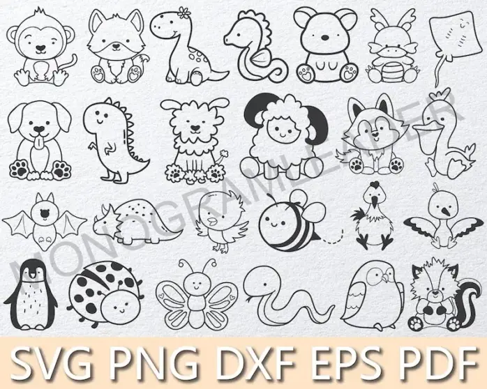 Arquivos Png Animais Vetorizaveis Para Personalizados E Papercraft 4